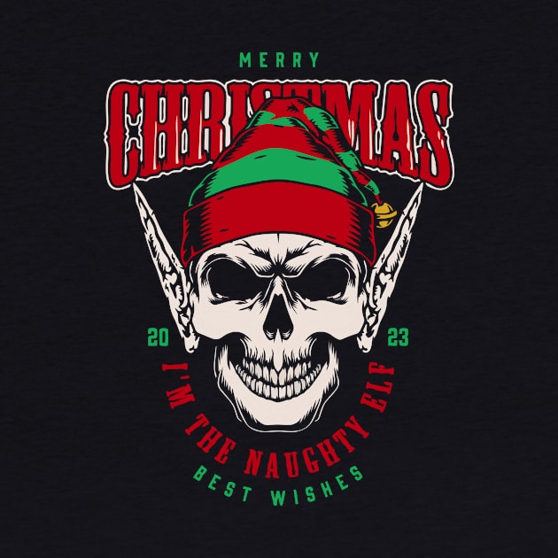 christmas elf skull by Supertrooper